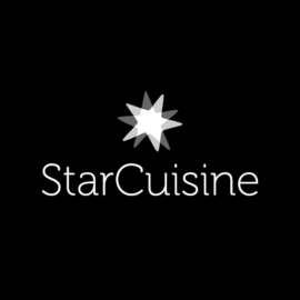 StarCuisine zwart vlak met logo 500x500px